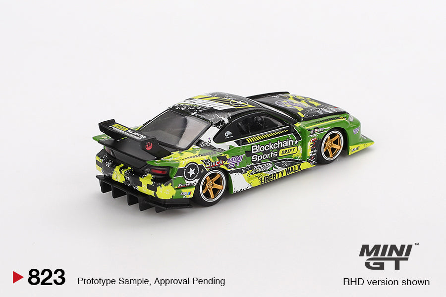 Mini GT 1:64 Diecast - Nissan LB-Super Silhouette S15 SILVIA #555 V2 2024 Formula Drift Japan, Green - MGT00823-R