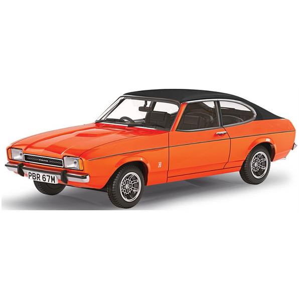 Corgi 1:43 Diecast Model - Ford Capri Mk2 3-litre Ghia Automatic, Sebring Red - VA15401