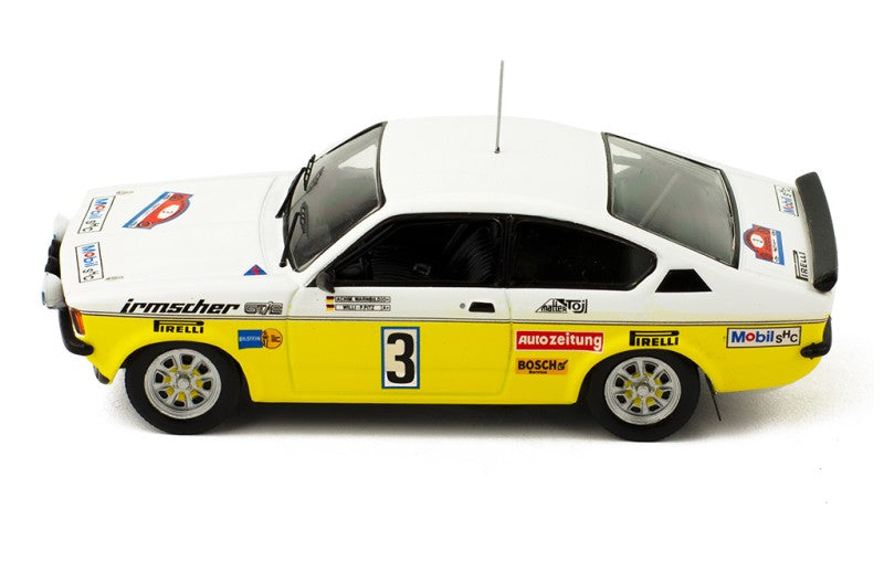 IXO 1:43 Scale Diecast Model Car - 1983 Opel Kadett Coupe GT/E Irmscher Hunsruck Rally