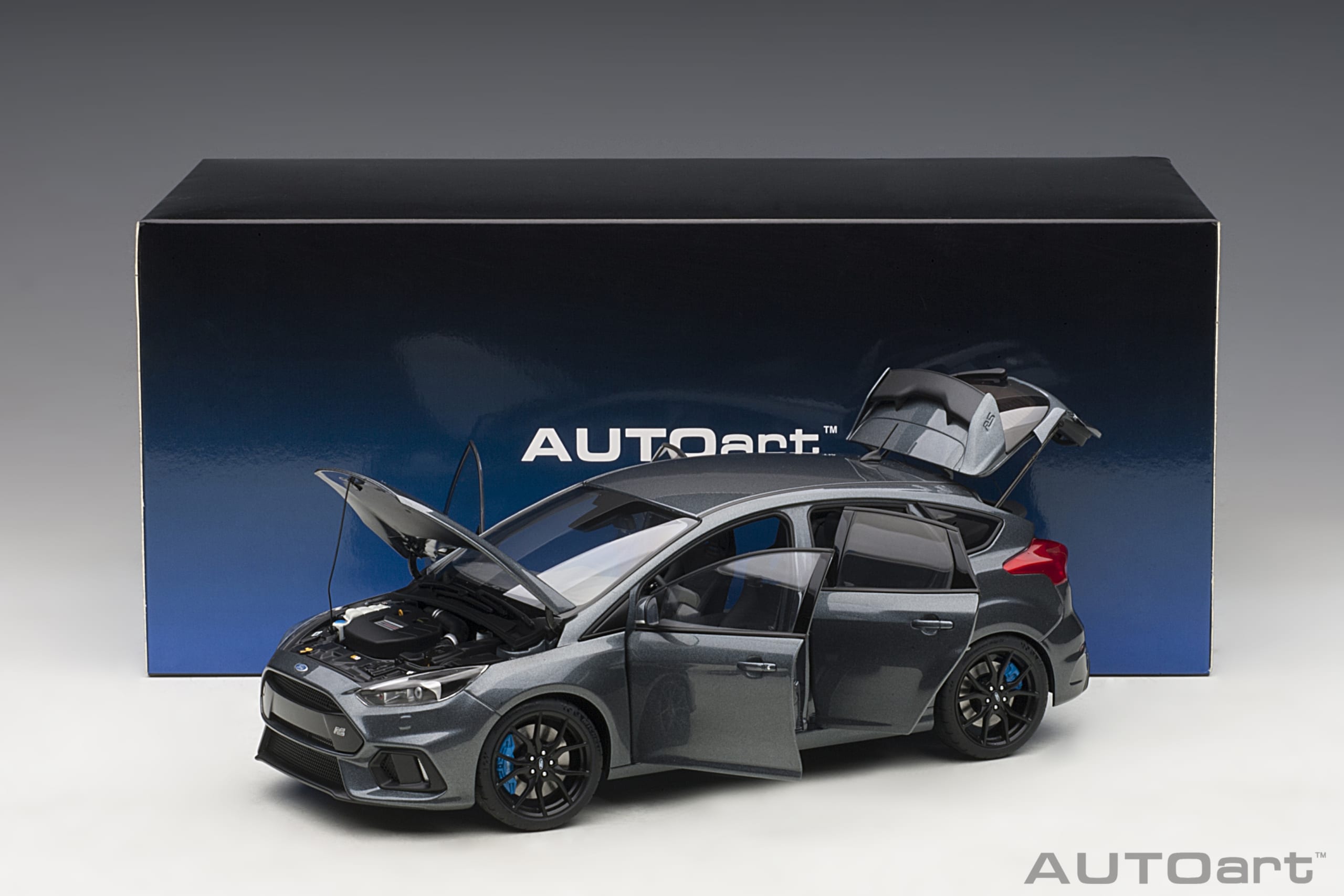Autoart 1:18 Ford Focus RS 2016, Stealth Grey, (full openings) 72954