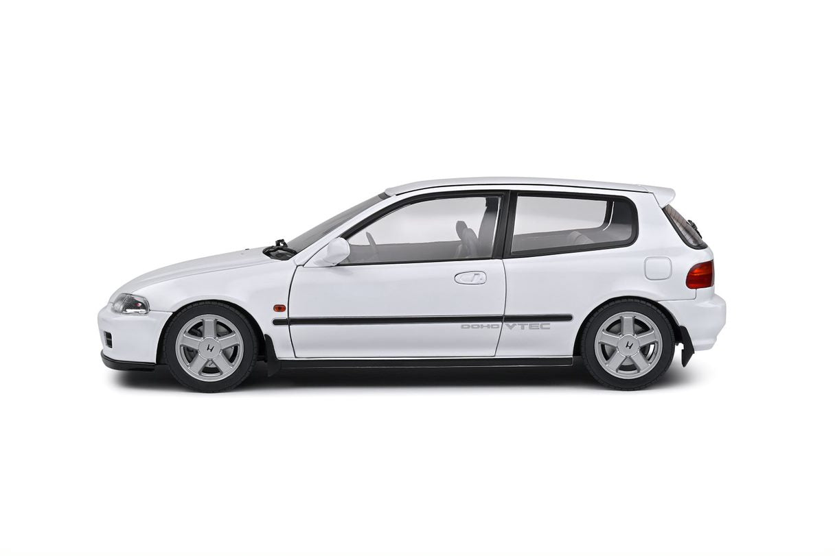SOLIDO 1:18 Scale Diecast Model Car - 1991 Honda Civic EG6 in Frost White - 1810401
