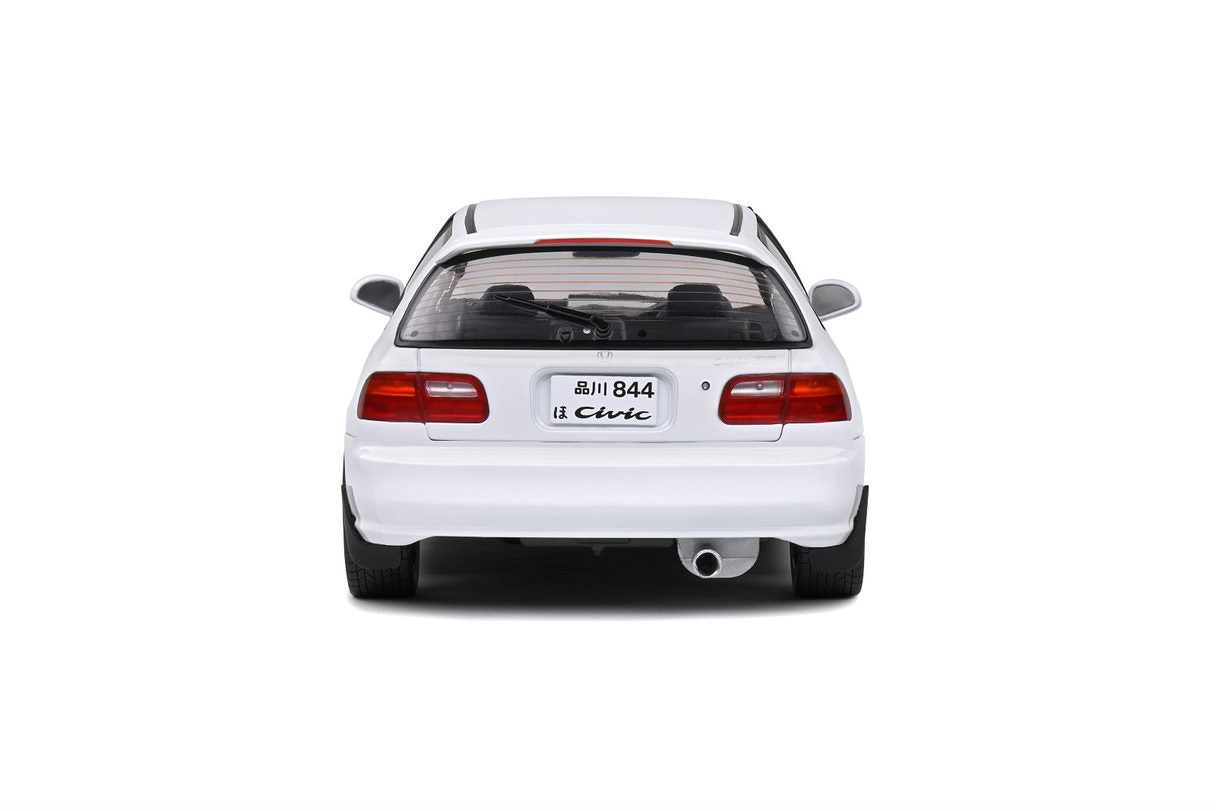 SOLIDO 1:18 Scale Diecast Model Car - 1991 Honda Civic EG6 in Frost White - 1810401