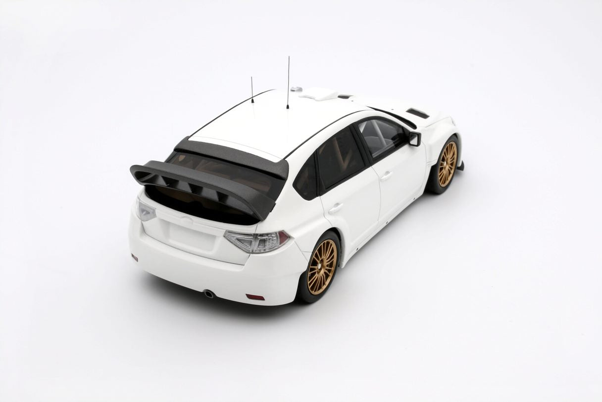 OTTO 1:18 Scale Resin Model Car - 2008 Subaru Impreza with Customised Parts, White - OT1037