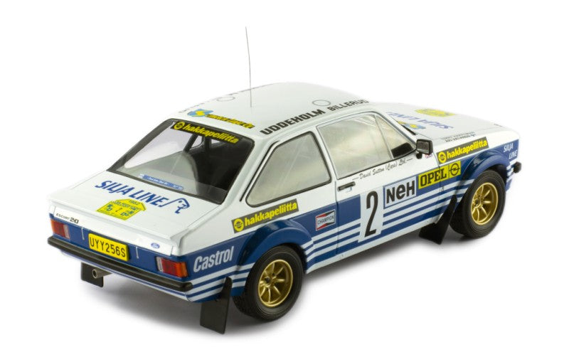 IXO 1:18 Ford Escort MK 2 RS 1800 #2 Rallye Sweden 1982 A.Vatanen/T.Harryman