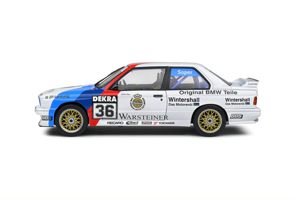 SOLIDO 1:18, 1989 BMW E30 M3 #36 Soper DTM - S1801524