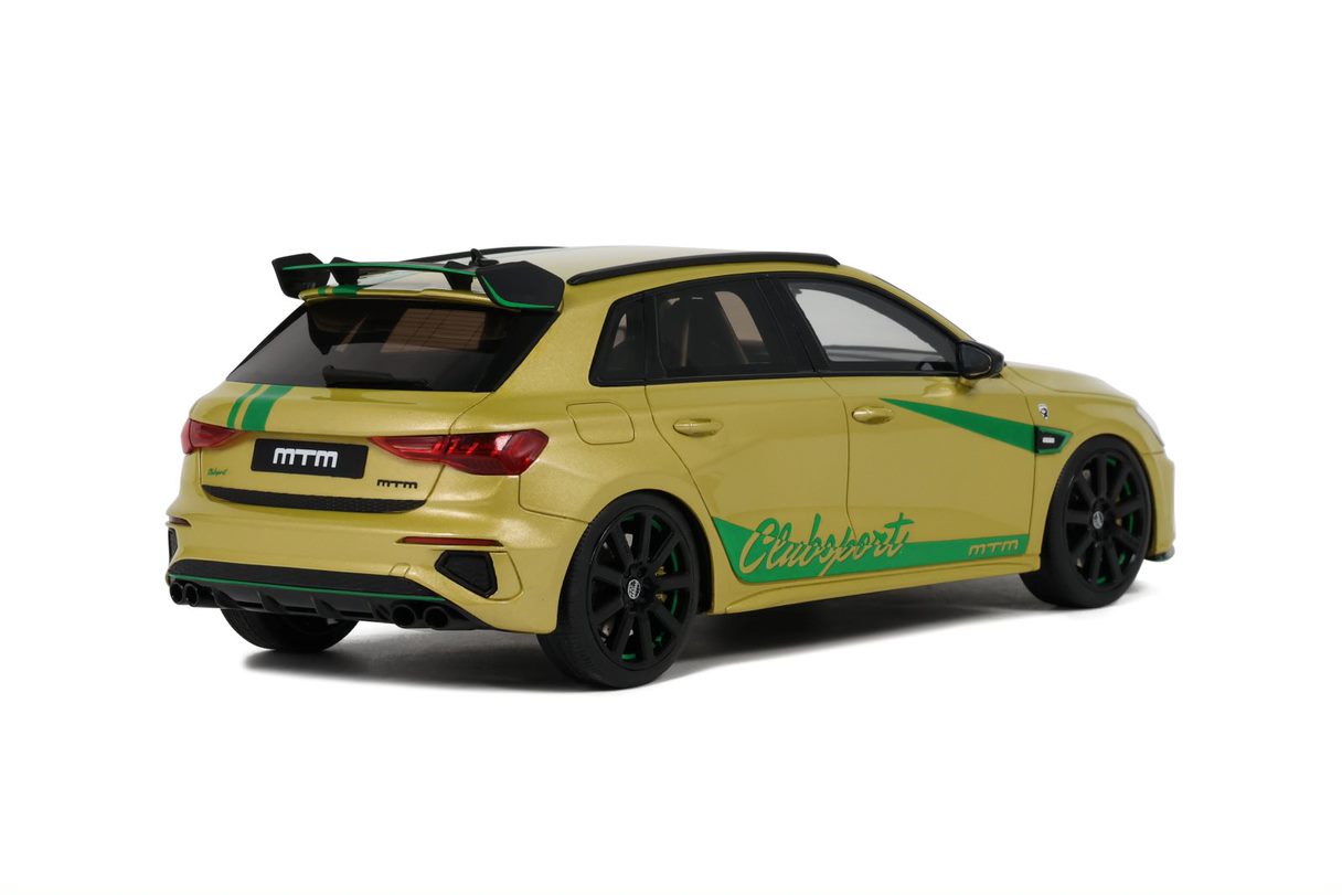 Spirit 1:18 Scale Resin Model Car - 2022 Audi S3 MTM Clubsport, Yellow - GT891