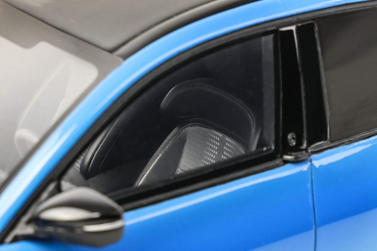 OTTO 1:18 Scale Resin Model Car - 2021 Ford Mustang Mach-E GT, Performance Grabber Blue (OT414)