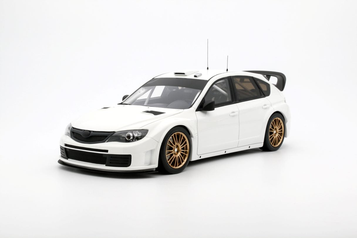 OTTO 1:18 Scale Resin Model Car - 2008 Subaru Impreza with Customised Parts, White - OT1037