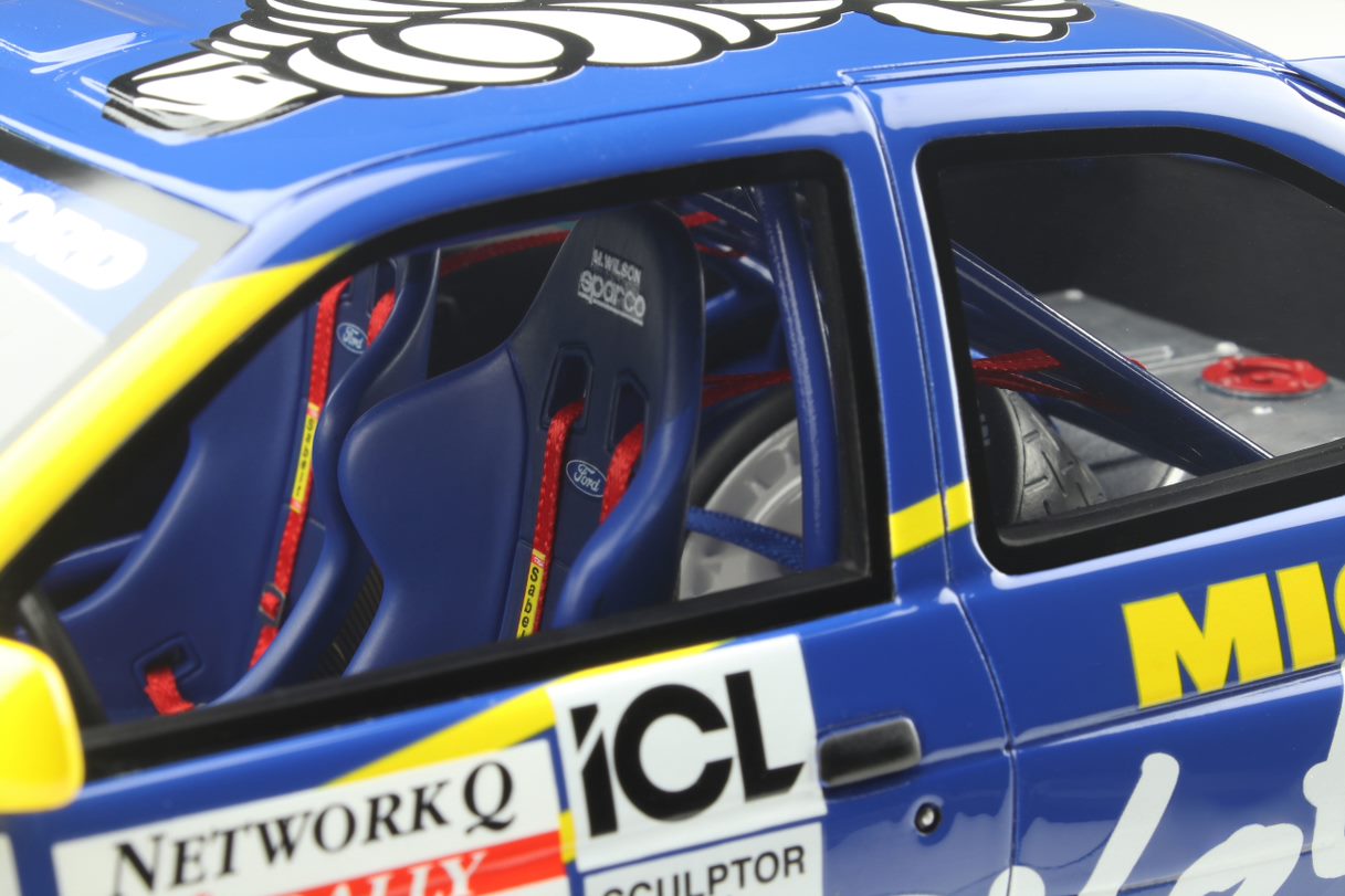 OTTO 1:18 Scale Resin Model Car - Ford Escort Cosworth Gr A #8, RAC Rally 1993, Michelin Pilot (OT994)