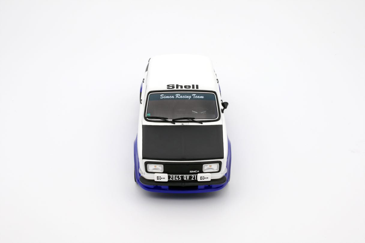 OTTO 1:18 Scale Resin Model Car - 1977 SIMCA 1000 RALLYE 2 SRT, BLUE/WHITE - (OT1063)
