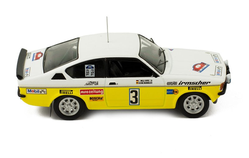 IXO 1:43 Scale Diecast Model Car - 1983 Opel Kadett Coupe GT/E Irmscher Hunsruck Rally