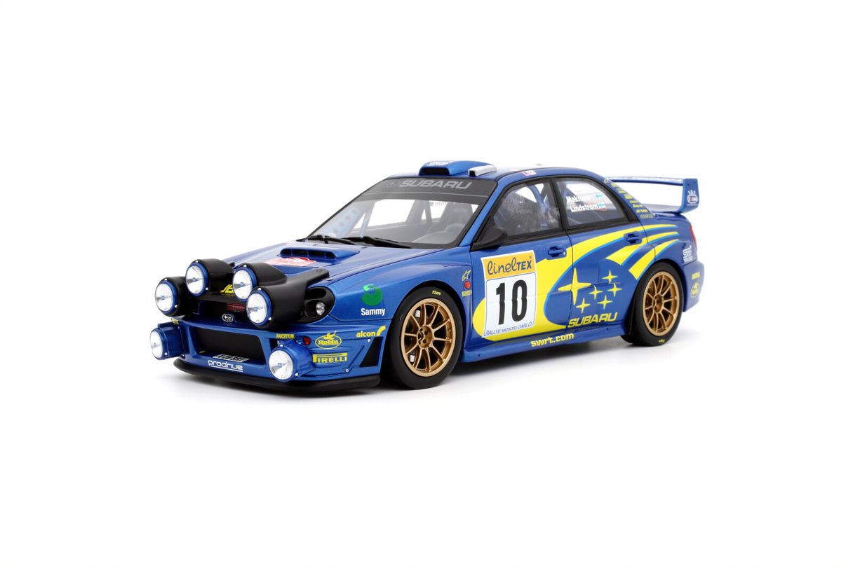 OTTO 1:18 Scale Resin Model Car - Subaru Impreza WRC #10 Makinen Rallye Monte Carlo 2002 (OT784)