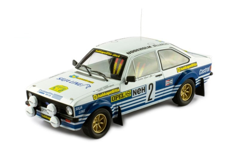 IXO 1:18 Ford Escort MK 2 RS 1800 #2 Rallye Sweden 1982 A.Vatanen/T.Harryman