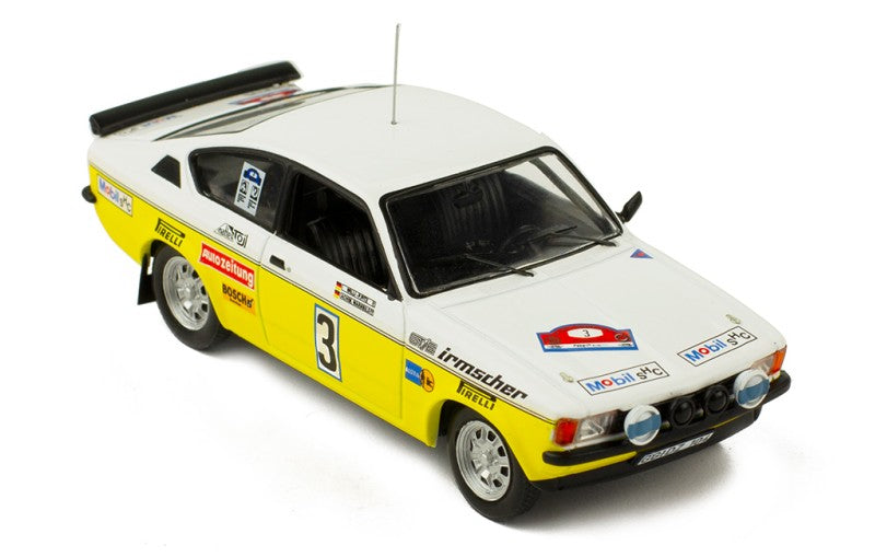 IXO 1:43 Scale Diecast Model Car - 1983 Opel Kadett Coupe GT/E Irmscher Hunsruck Rally