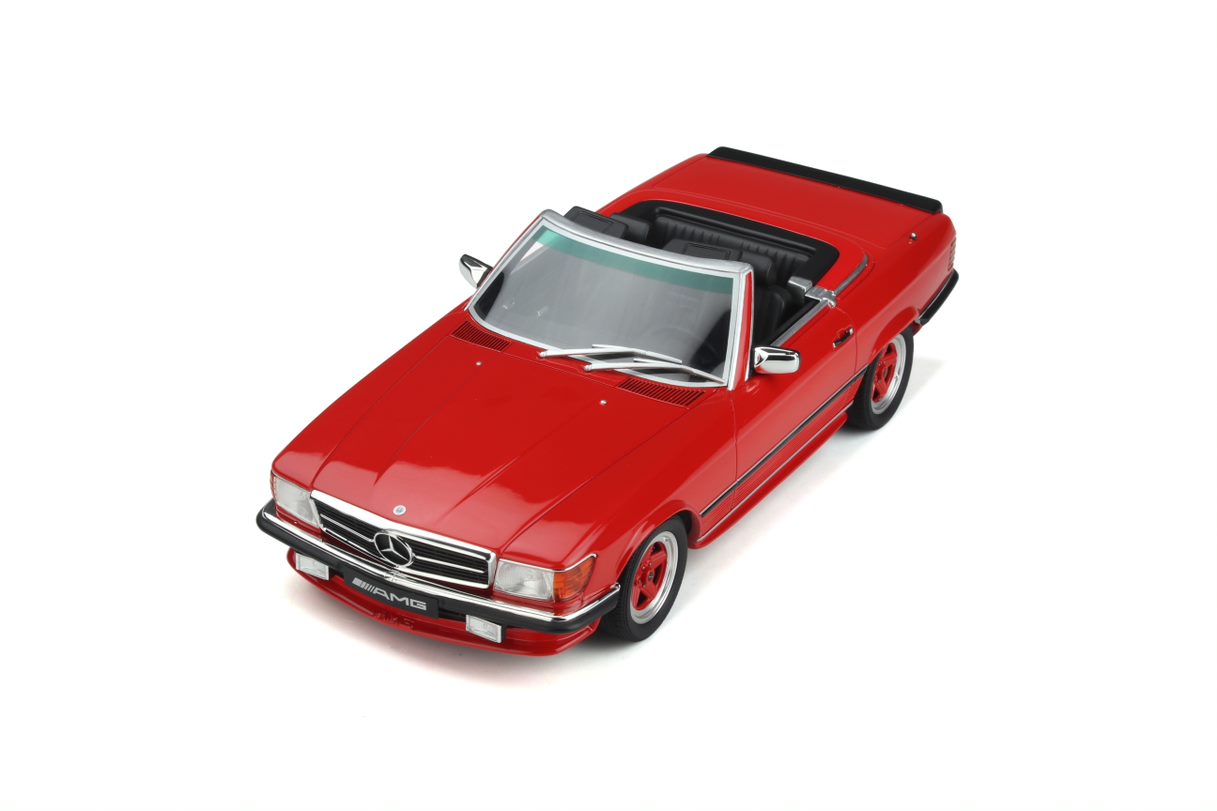 OTTO 1:18 Scale Resin Model Car - Mercedes Benz R107 500 SL AMG - Red (OT962)