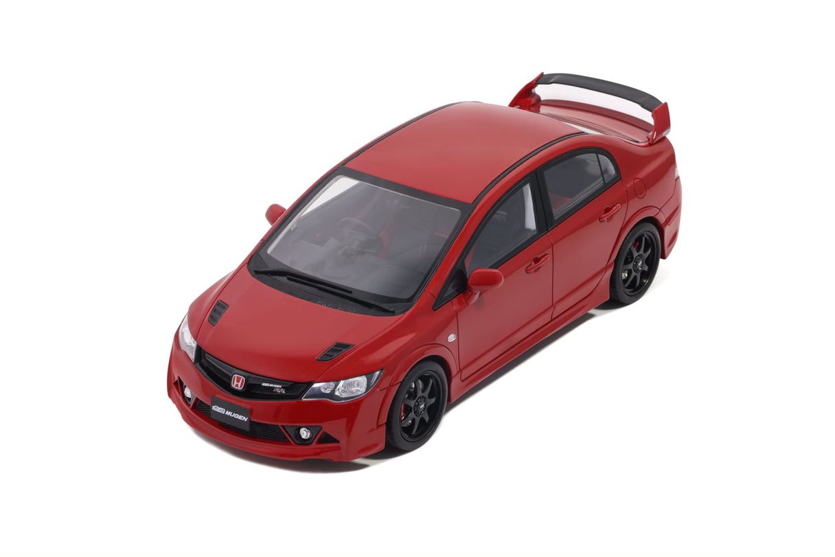 OTTO 1:18 Scale Resin Model Car - 2008 Honda Civic Type R Mugen RR FD2 , Red - OT1019