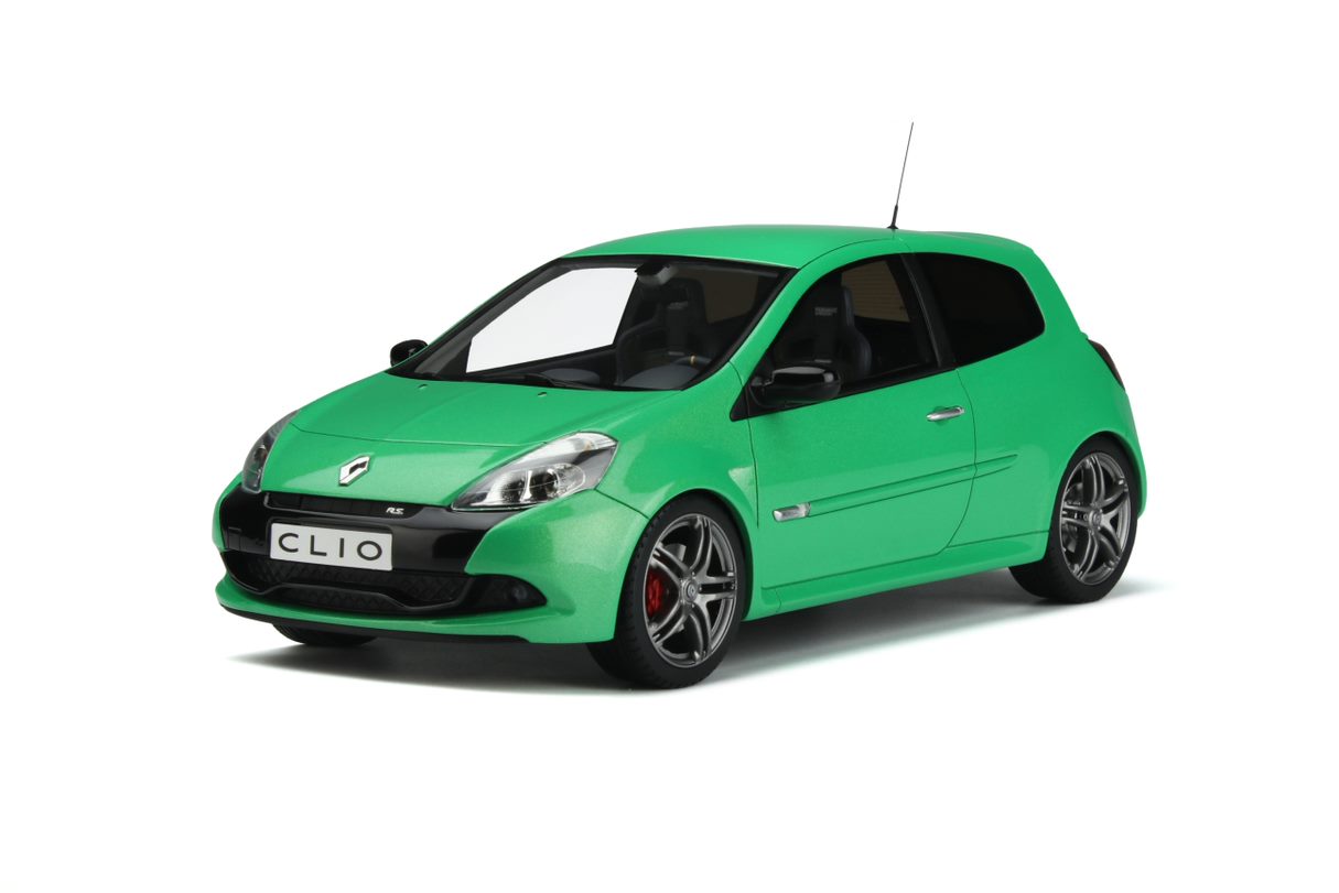 OTTO 1:18 Scale Resin Model Car - 2011 Renault Clio 3 Ph.2 RS, Alien Green (OT900)