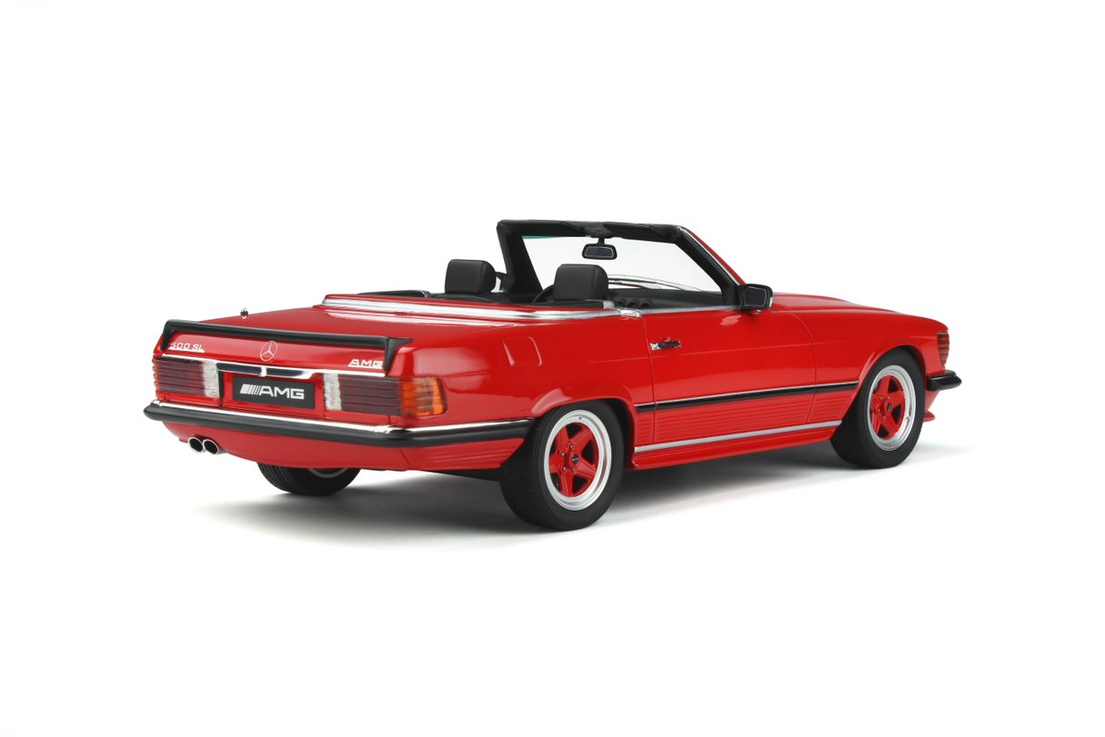 OTTO 1:18 Scale Resin Model Car - Mercedes Benz R107 500 SL AMG - Red (OT962)