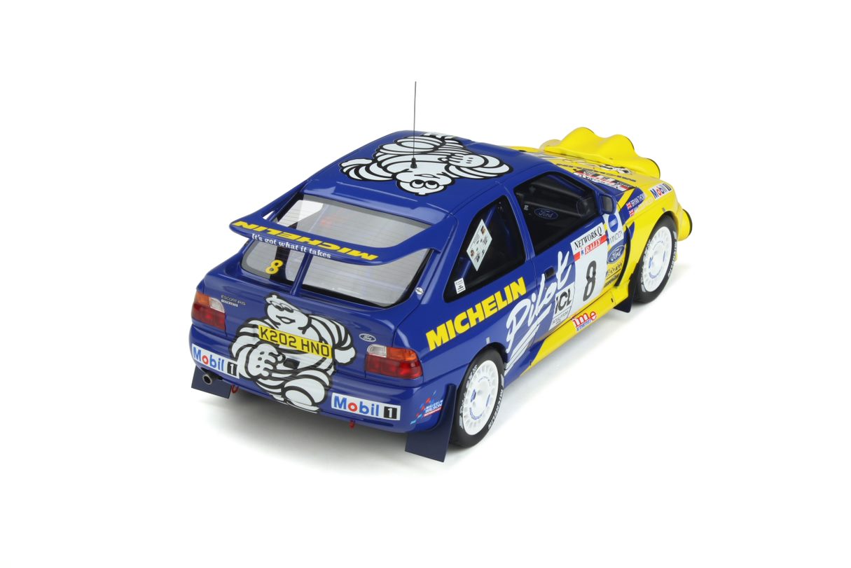 OTTO 1:18 Scale Resin Model Car - Ford Escort Cosworth Gr A #8, RAC Rally 1993, Michelin Pilot (OT994)