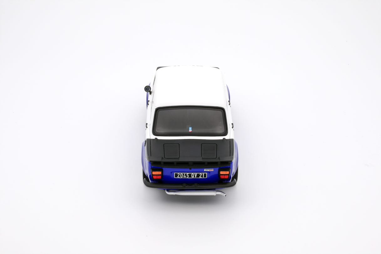 OTTO 1:18 Scale Resin Model Car - 1977 SIMCA 1000 RALLYE 2 SRT, BLUE/WHITE - (OT1063)
