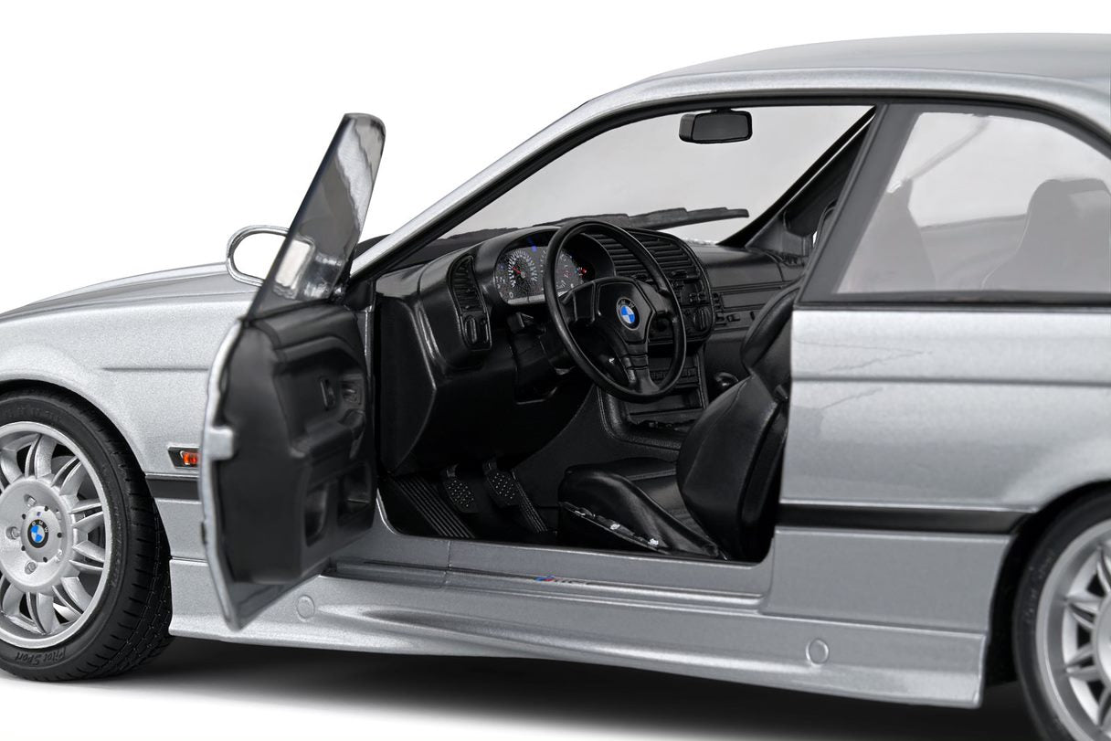 SOLIDO 1:18 Scale Diecast Model, 1990 BMW E36 M3 Coupe in Silver