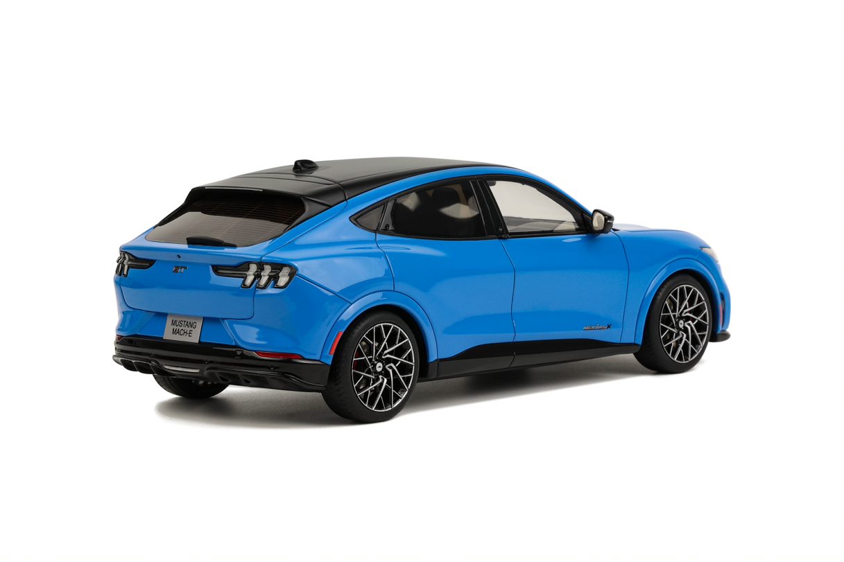 OTTO 1:18 Scale Resin Model Car - 2021 Ford Mustang Mach-E GT, Performance Grabber Blue (OT414)