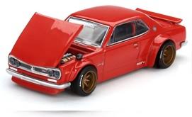 Mini Gt Kaido House 1:64 Nissan Skyline GT-R (KPGC10) Kaido Street V1, Red - KHMG175