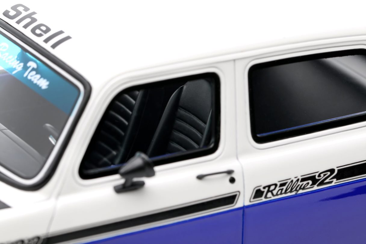 OTTO 1:18 Scale Resin Model Car - 1977 SIMCA 1000 RALLYE 2 SRT, BLUE/WHITE - (OT1063)