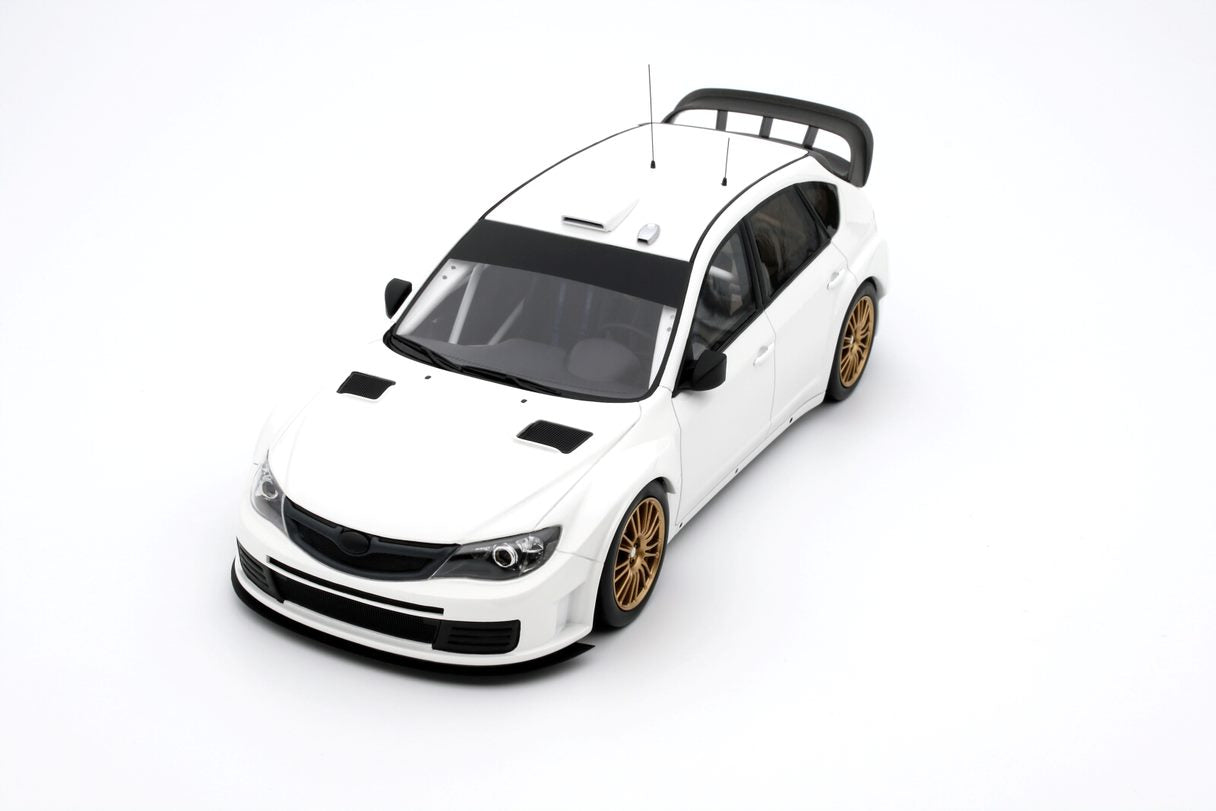 OTTO 1:18 Scale Resin Model Car - 2008 Subaru Impreza with Customised Parts, White - OT1037