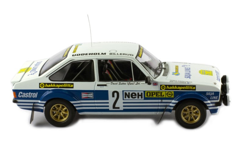IXO 1:18 Ford Escort MK 2 RS 1800 #2 Rallye Sweden 1982 A.Vatanen/T.Harryman