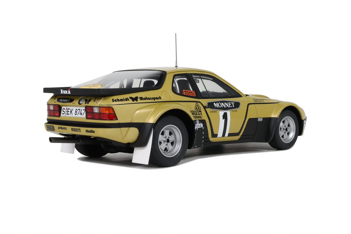 OTTO 1:18 Resin - PORSCHE 924 CARRERA GT4 GR.4 GOLD W.ROHL ADAC RALLY HESSEN 1981, GOLD- (OT442)