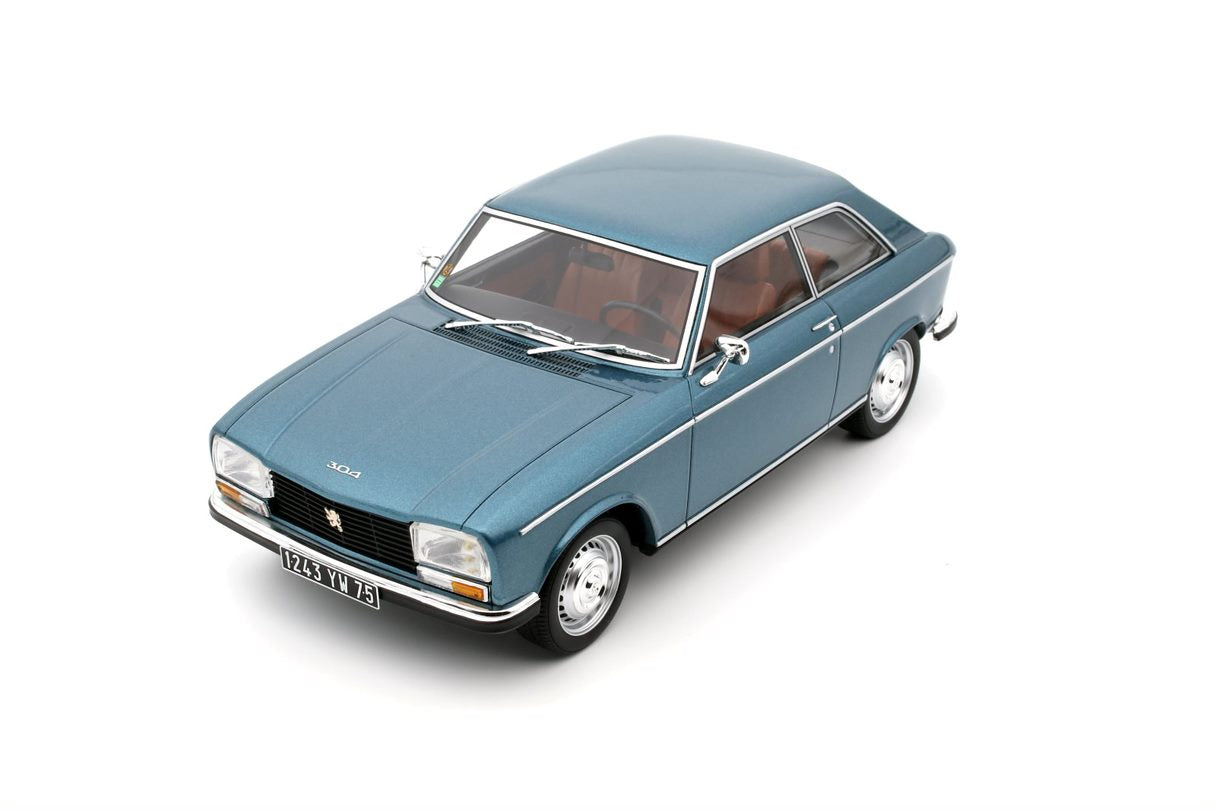 OTTO 1:18 Scale Resin Model Car - 1972 PEUGEOT 304 S COUPE, BLUE (OT449)