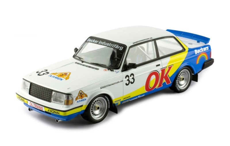 IXO 1:18 Diecast Model Volvo 240 Turbo #33 OK ETCC Zolder 1985 Andersson/Peterss