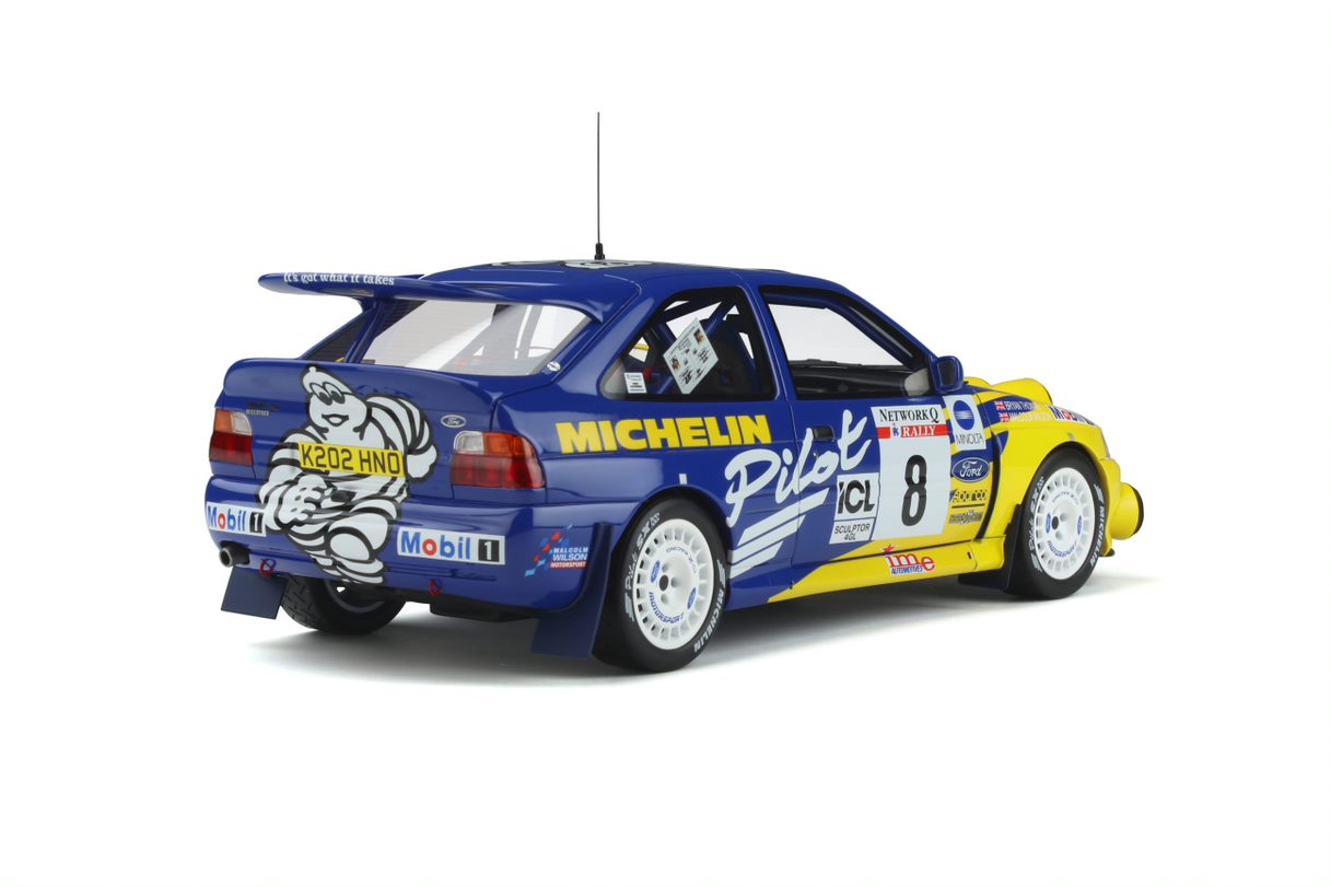 OTTO 1:18 Scale Resin Model Car - Ford Escort Cosworth Gr A #8, RAC Rally 1993, Michelin Pilot (OT994)