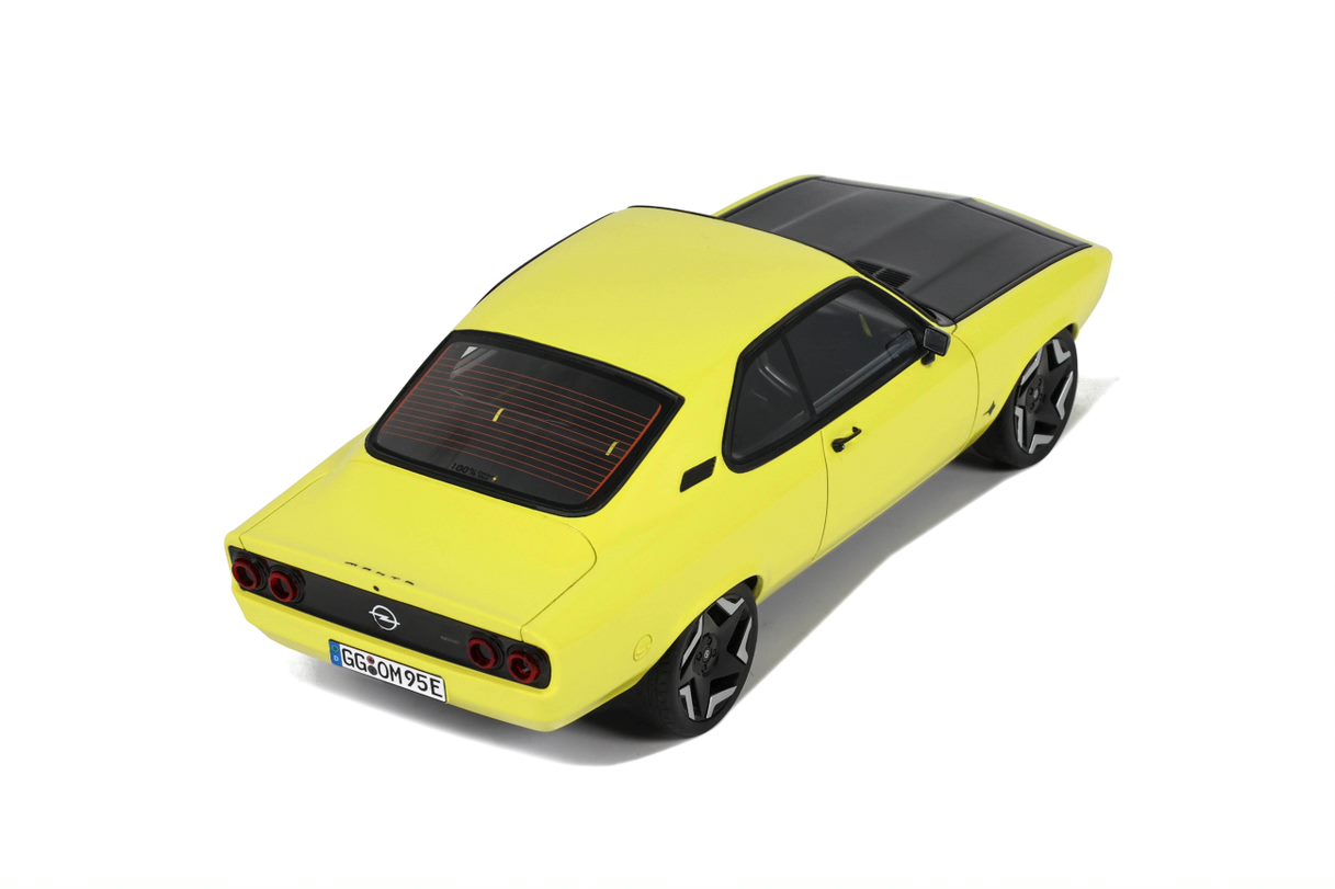 OTTO 1:18 Scale Resin Model Car - 2021 Opel Manta A Elektromod - Yellow (OT434)