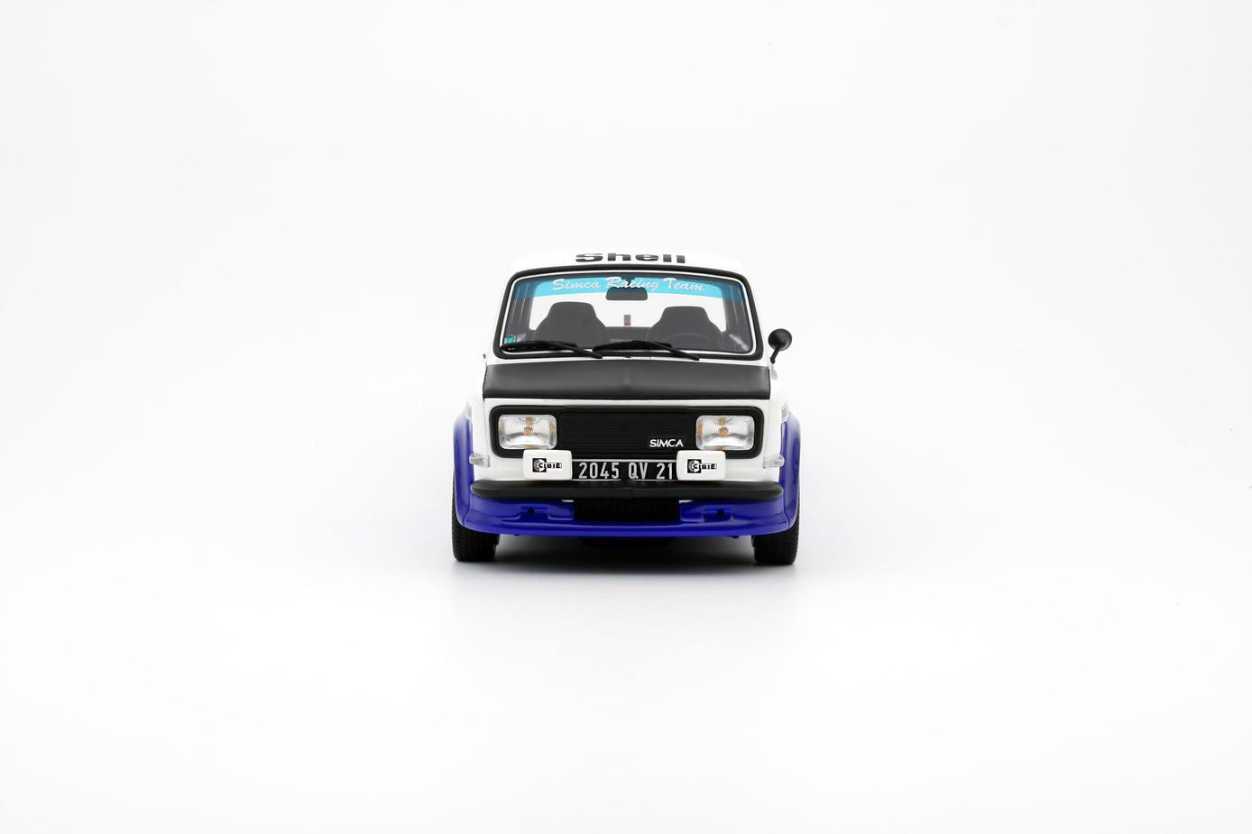 OTTO 1:18 Scale Resin Model Car - 1977 SIMCA 1000 RALLYE 2 SRT, BLUE/WHITE - (OT1063)