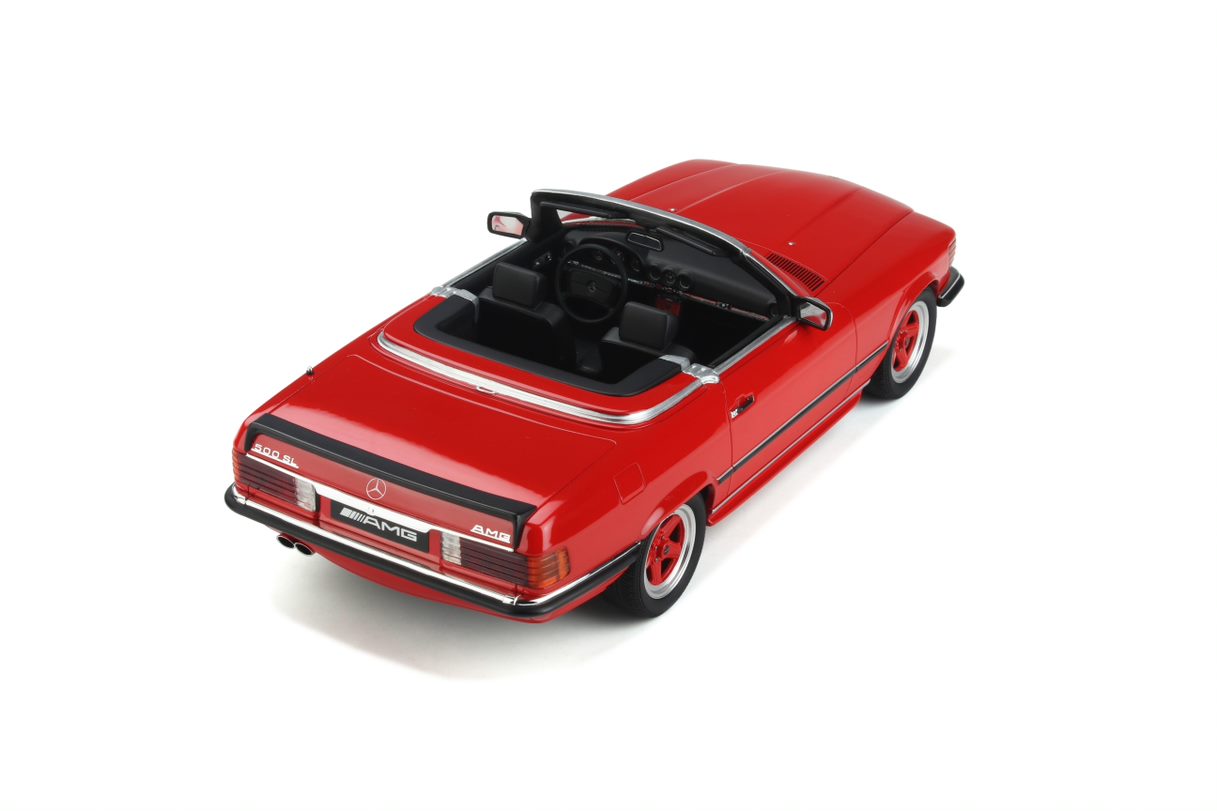 OTTO 1:18 Scale Resin Model Car - Mercedes Benz R107 500 SL AMG - Red (OT962)