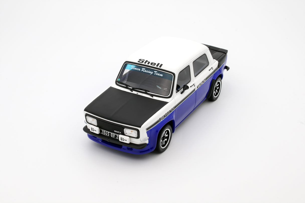 OTTO 1:18 Scale Resin Model Car - 1977 SIMCA 1000 RALLYE 2 SRT, BLUE/WHITE - (OT1063)