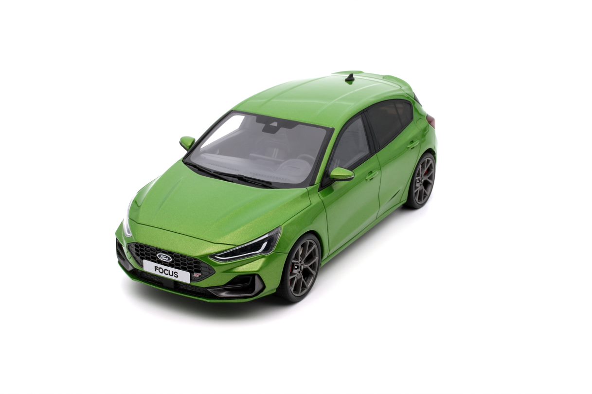 OTTO 1:18 Scale Resin Model Car - 2022 Ford Focus ST MK5 Phase 2 - Green (OT450)
