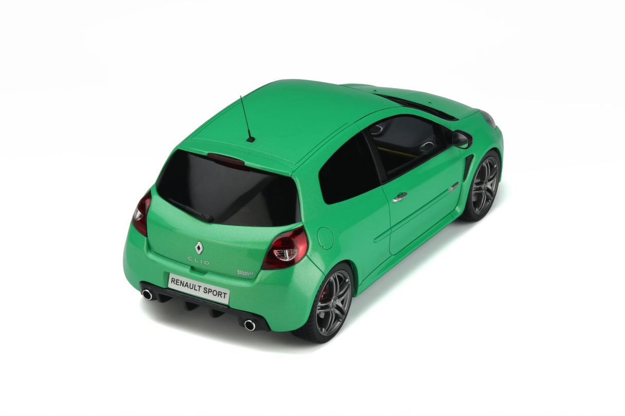 OTTO 1:18 Scale Resin Model Car - 2011 Renault Clio 3 Ph.2 RS, Alien Green (OT900)