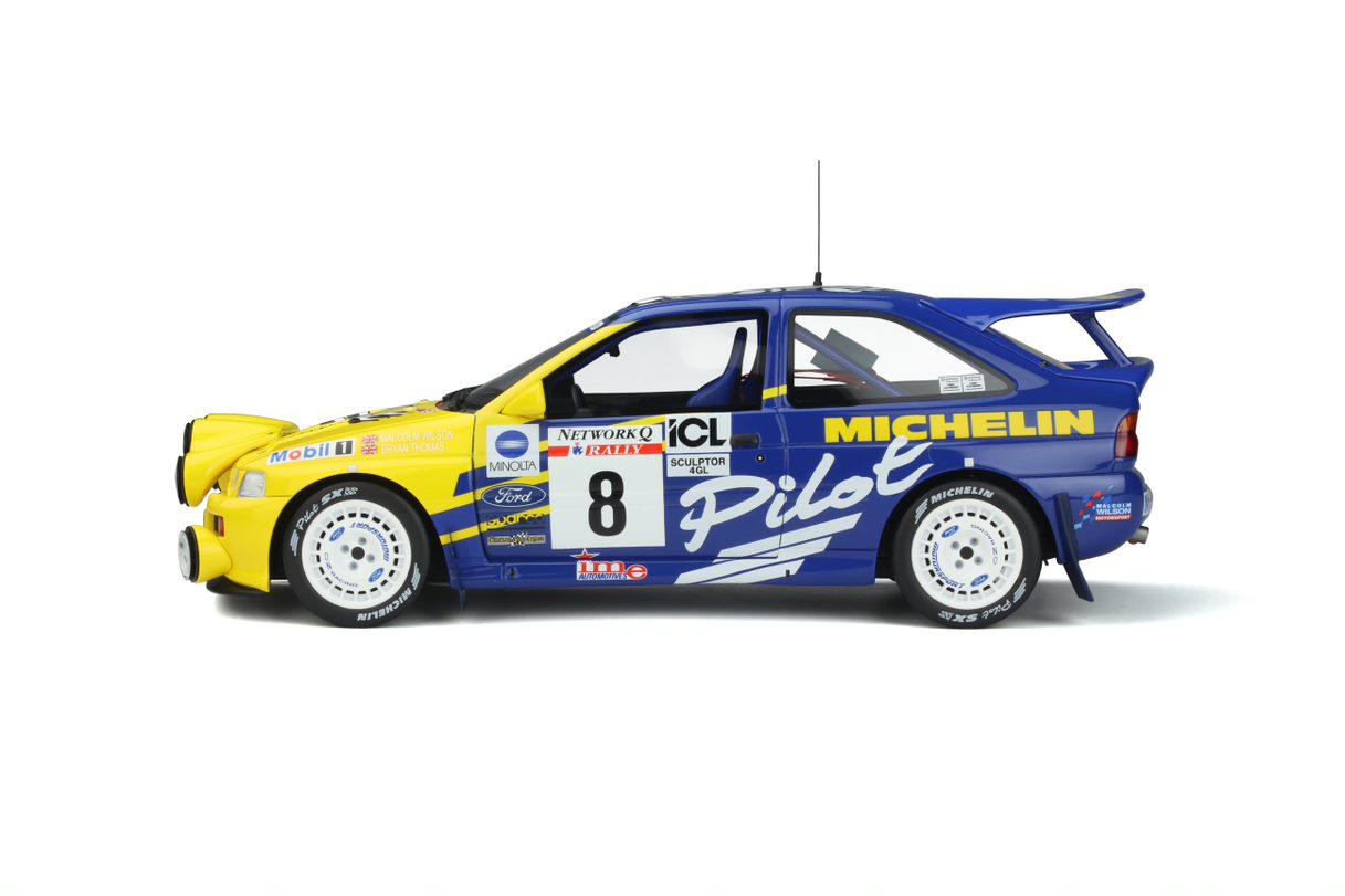 OTTO 1:18 Scale Resin Model Car - Ford Escort Cosworth Gr A #8, RAC Rally 1993, Michelin Pilot (OT994)