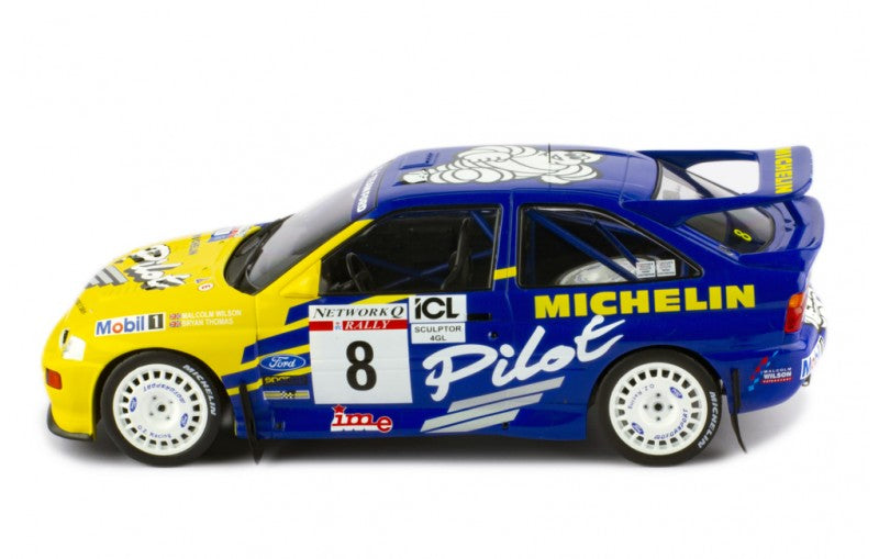IXO 1:18 FORD ESCORT RS COSWORTH MICHELIN PILOT rally car Wilson Thomas RAC 1993