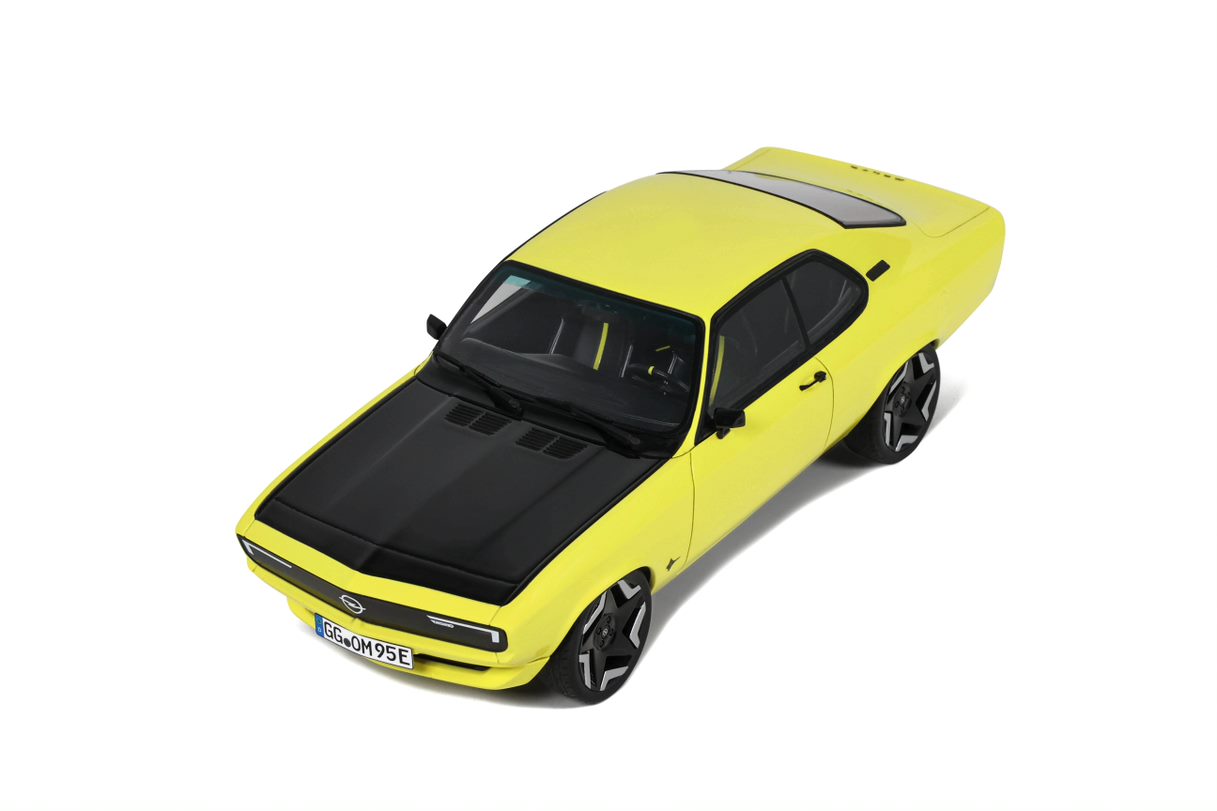 OTTO 1:18 Scale Resin Model Car - 2021 Opel Manta A Elektromod - Yellow (OT434)