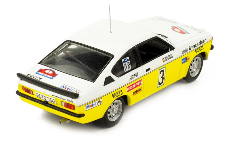 IXO 1:43 Scale Diecast Model Car - 1983 Opel Kadett Coupe GT/E Irmscher Hunsruck Rally