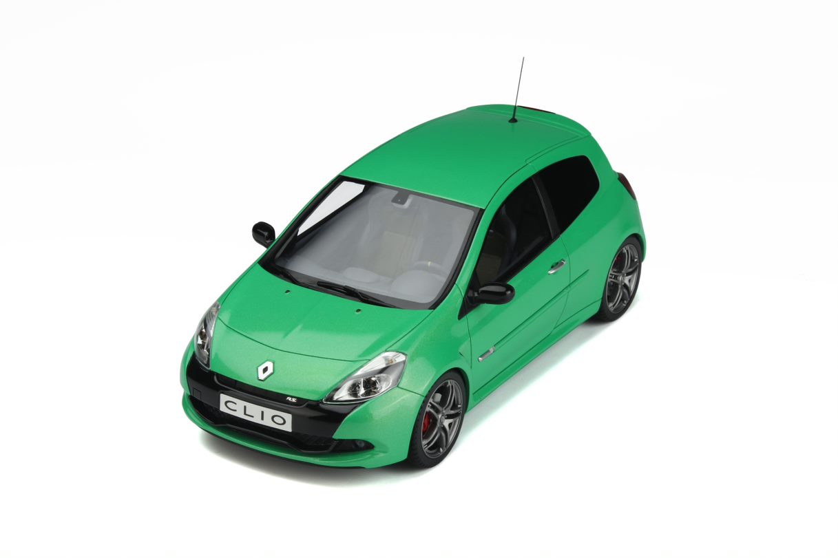OTTO 1:18 Scale Resin Model Car - 2011 Renault Clio 3 Ph.2 RS, Alien Green (OT900)