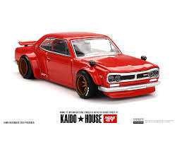 Mini Gt Kaido House 1:64 Nissan Skyline GT-R (KPGC10) Kaido Street V1, Red - KHMG175