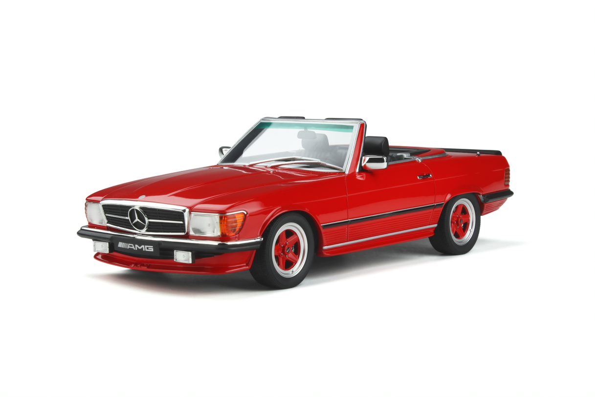 OTTO 1:18 Scale Resin Model Car - Mercedes Benz R107 500 SL AMG - Red (OT962)