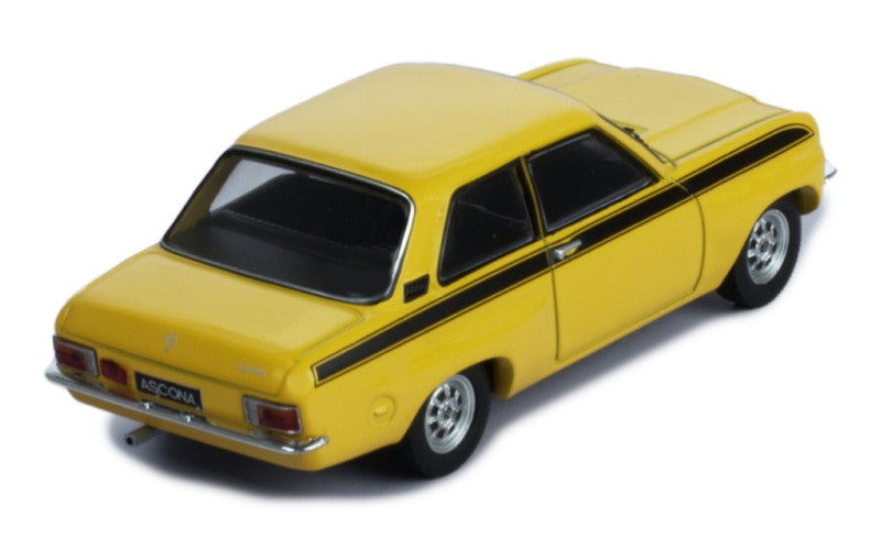 IXO 1:43 Scale Diecast - 1973 Opel Ascona A "Wide Body" - Yellow - CLC418N