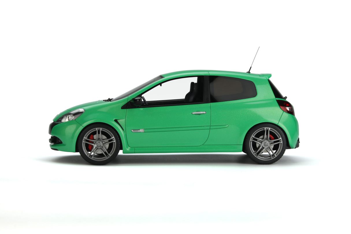 OTTO 1:18 Scale Resin Model Car - 2011 Renault Clio 3 Ph.2 RS, Alien Green (OT900)