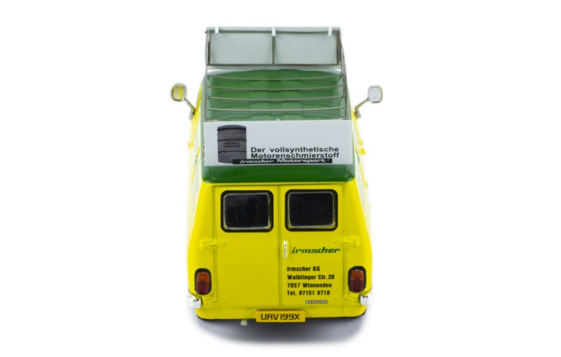 IXO 1:43 Scale Diecast - 1973 Befdord CF Blitz Rally Assistance "Team Irmscher" - Yellow - RAC419X.22